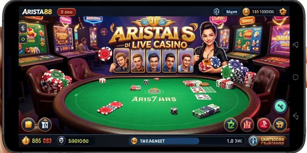 Tampilan gameplay Live Casino ARISTA88 yang menegangkan dan interaktif.