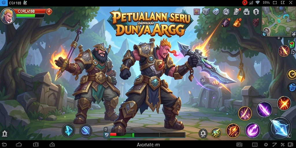 Tangkapan layar gameplay CORLA188 yang menampilkan aksi pertempuran ARPG yang mendebarkan.