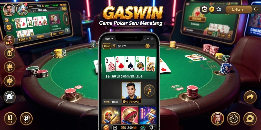 Tampilan gameplay poker yang mendebarkan di GASWIN.
