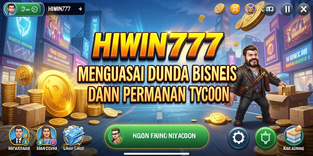 Screenshot gameplay HIWIN777 menampilkan suasana bisnis yang dinamis.