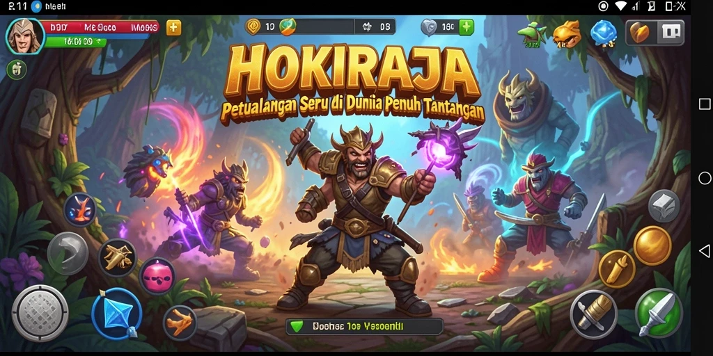Tampilan gameplay HOKIRAJA yang menegangkan dan penuh tantangan.