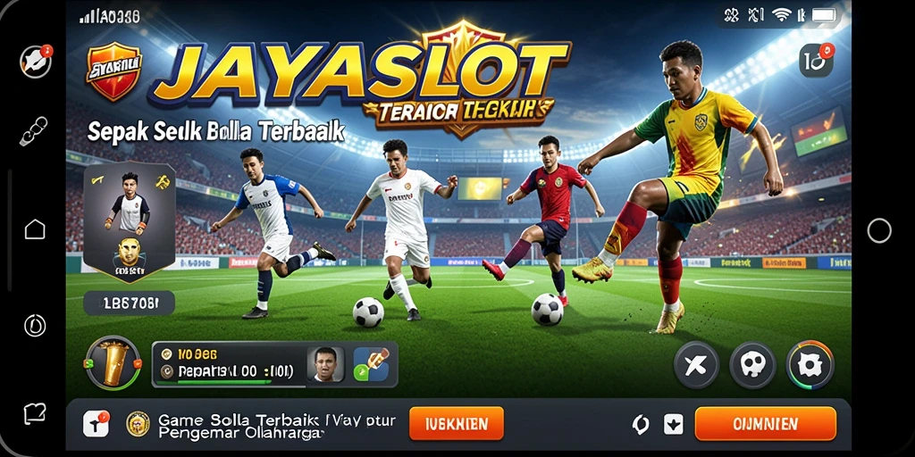 Gameplay intens dalam JAYASLOT dengan aksi sepak bola seru.
