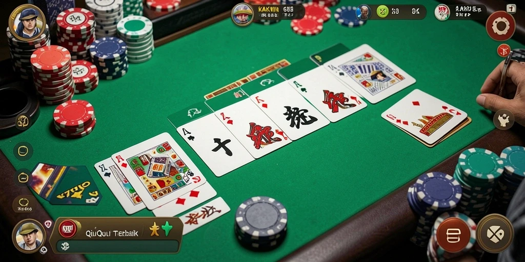 Tampilan gameplay QiuQiu yang seru dan menarik.