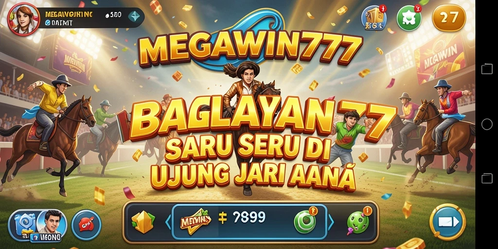 Gameplay balapan MEGAWIN777 yang mendebarkan dan intens.