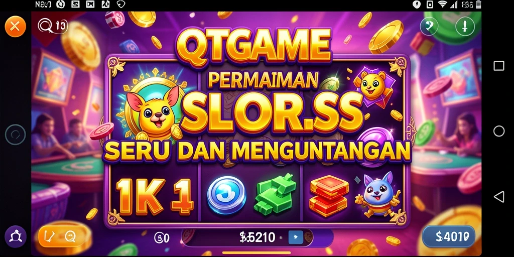 Tangkapan layar gameplay QTGAME yang menunjukkan mesin Slot yang menarik.