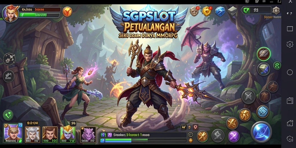 Gambaran menakjubkan dari gameplay <strong>SGPSLOT</strong> saat berpetualang di dunia MMORPG.