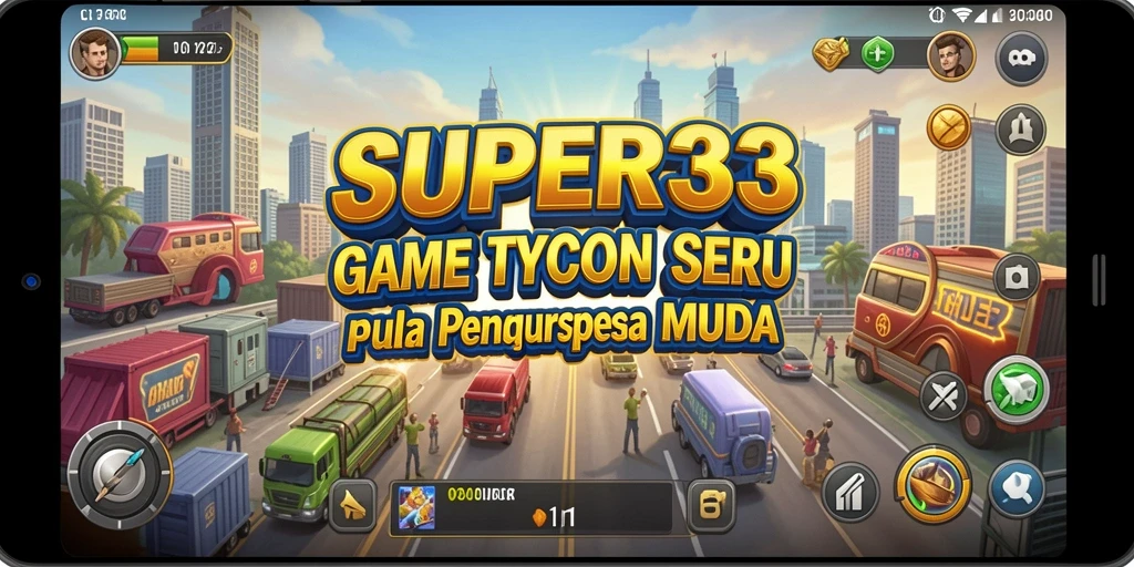 Tampilan permainan <strong>SUPER33</strong> yang menggambarkan keseruan menjadi pengusaha.