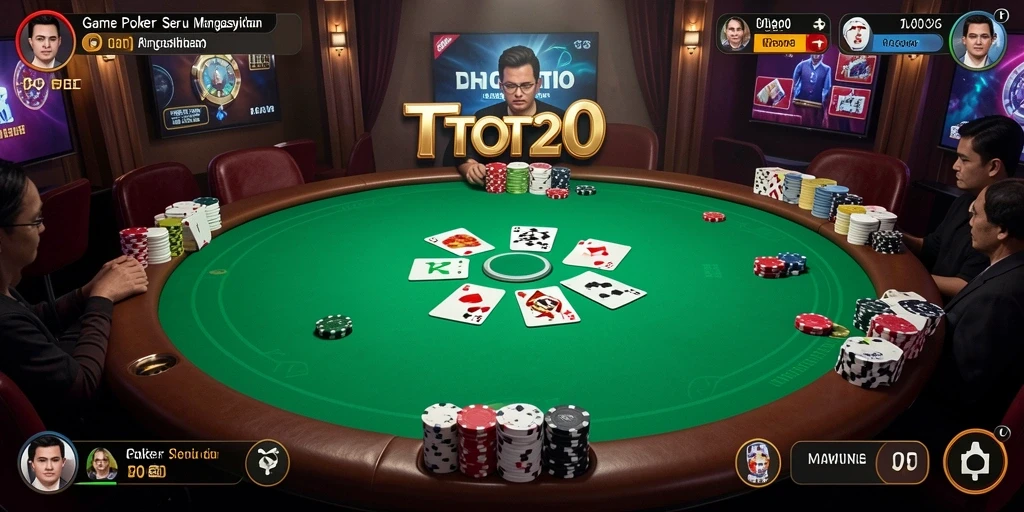 Gameplay seru TOTO20 saat berkompetisi di meja poker.