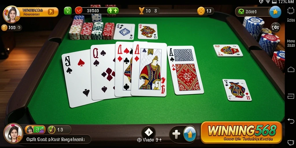 Tampilan asyik dari gameplay Gaple di WINNING568.